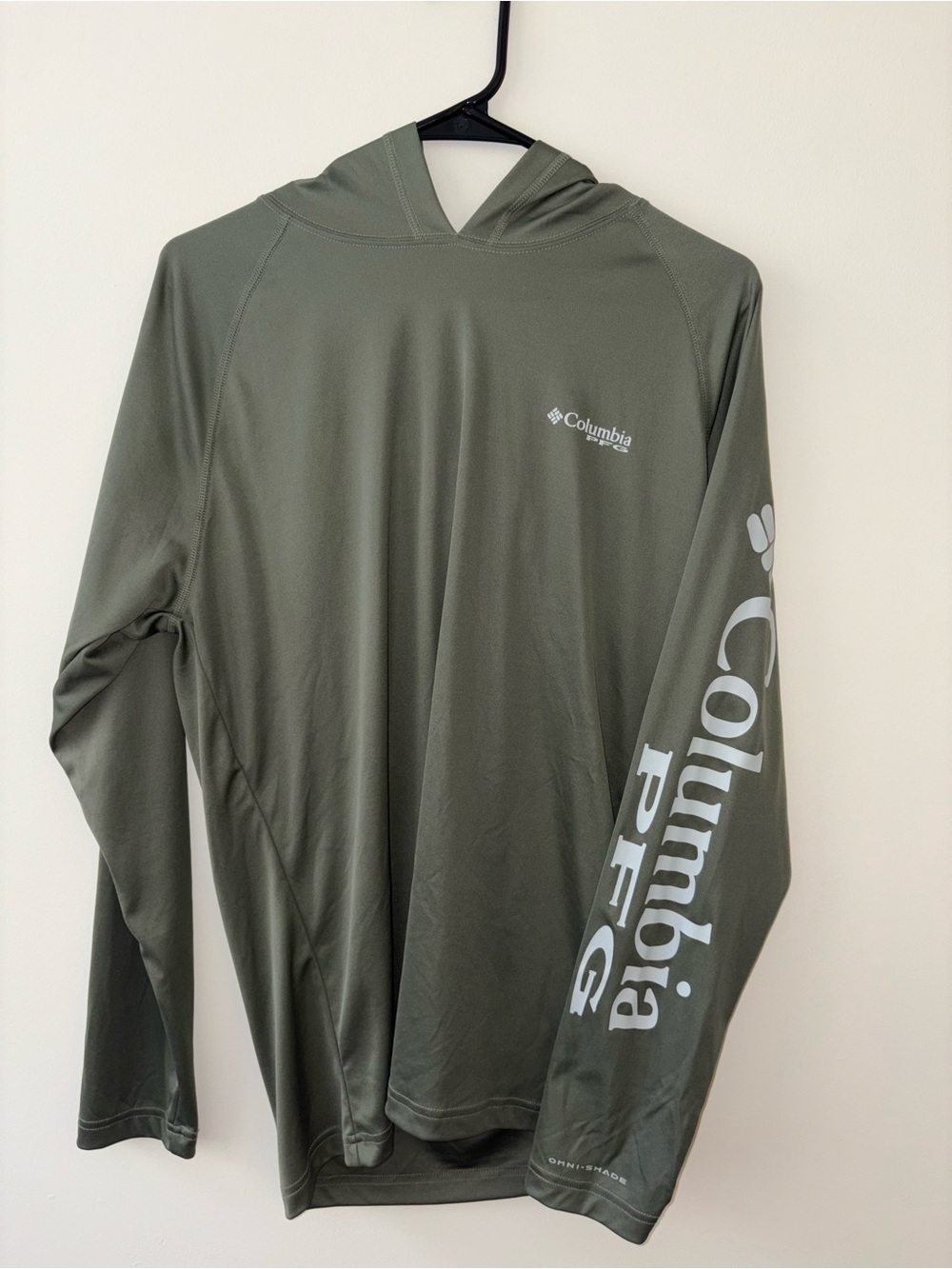 Columbia Olive Green Crew Neck Performance Tee with White Logo